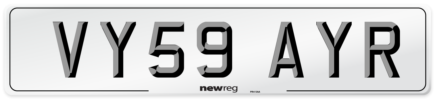VY59 AYR Number Plate from New Reg
